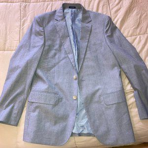 LIKE NEW Stafford Blue Linen Blend Blazer